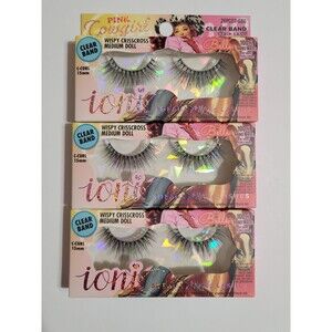 Ioni Pink Cowgirl Belle Wispy Crisscross Medium Doll Lash Bundle Pack of 3